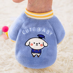 Dog Shirts Blue Cute Baby Pet Corgi Shirt