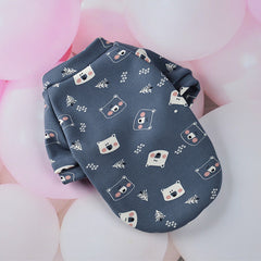 Dog Shirts Cartoon Cute Printed Pet Fleece