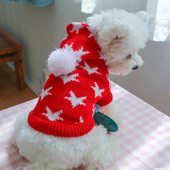 Dog Hoodie Star Magic Knitted Wool Sweater