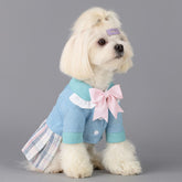 Dog Dresses Blue Plaid JK Pet Skirt