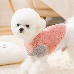 Dog Shirts Pink Cartoon Rabbit Fleece Pet Tops