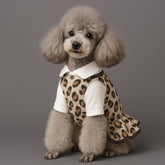 Dog Dresses Lepord Pet Autumn Polp Tops