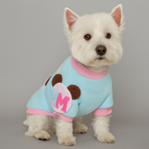 Dog Dress MM Blue Pink Coral Fleece Cartoon Winter Tops