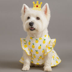 Dog Dresses Summer Pineapple Skirt T-Shirt Vest