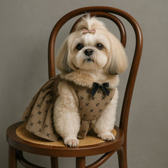 Dog Dress Cute Princess Lapel Top