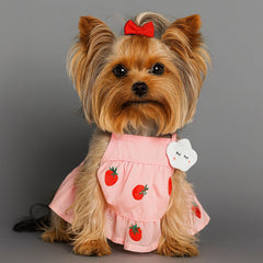 Cute Strawberry Princess Dog Skirt