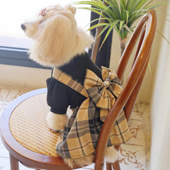 Dog Dress Cute Princess Lapel Top