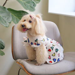 Dog Dress Cute Princess Lapel Top