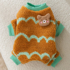 Teddy Bear Fleece Dog Sweater for Winter