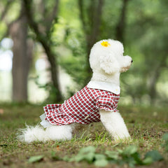 Dog Dress Cute Plaid Forest Pet Top