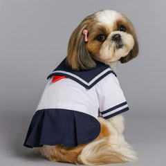 Dress of Dog Sailor School Uniform Four-leg Pants Skirt