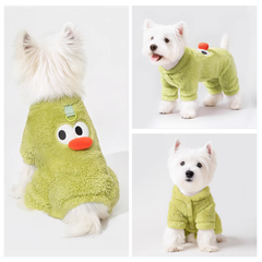 Striped Dog Shirt with Collar and Leash Ring