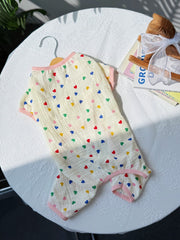 Watermelon Print Dog Pajama Romper for Summer