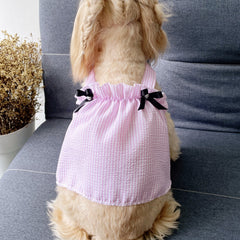 Soft Denim Dog Harness Outfit for Small Pets