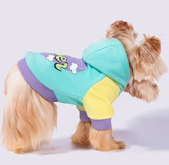 Striped Dog Shirt with Collar and Leash Ring