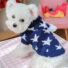 Dog Hoodie Star Magic Knitted Wool Sweater