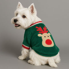 Dog Shirts Christmas Elk Velvet Teddy Bichon Cat Pet Padded Clothes