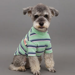 Dog Shirts Winter Velvet Teddy Stripe Bottoming Tops