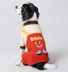 Striped Dog Shirt with Collar and Leash Ring