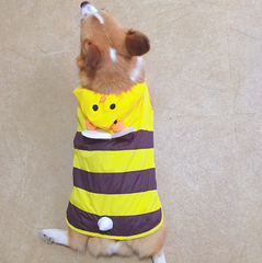 Dog Hoodie Pet Waterproof Stripes Raincoat