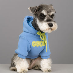 Dog Hoodie Blue Puppies Cotton Hoodie