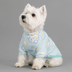 Dog Shirts Cartoon Cute Printed Pet Fleece