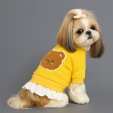 Dog Dress Yellow Spring Autumn Hoodie