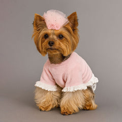 Dog Dress Cute Lady Red Plaid Cotton Top