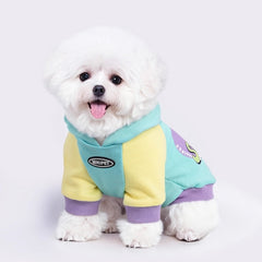 Striped Dog Shirt with Collar and Leash Ring