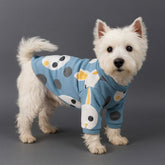 Dog Shirts Blue Cute Printed Pet Fleece Tops