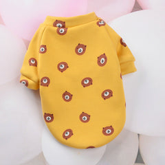 Dog Shirts Cartoon Cute Printed Pet Fleece