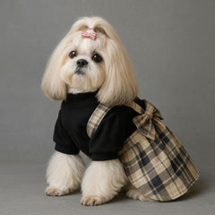 Dog Dress Cute Princess Lapel Top