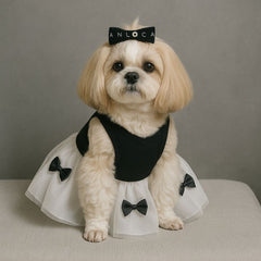 Dog Dress Cute Princess Lapel Top