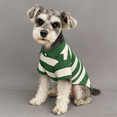 Dog Shirts Elastic Striped Clothes with Lapels Is Only $9.9