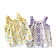 Floral Lace Dog Dress Summer Puppy Clothes