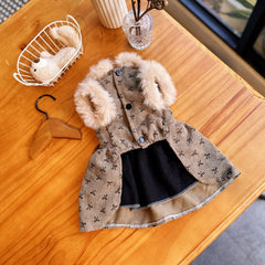 Dog Dress Cute Princess Lapel Top