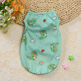 Printed Teddy Ice Silk Dog Vest