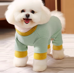 Dog Dress Comfortable Teddy Fleece Vest with Open Buttons