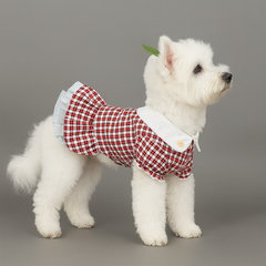 Dog Dress Cute Plaid Forest Pet Top