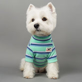 Dog Shirts Winter Velvet Teddy Stripe Bottoming Tops
