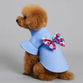 Dog Shirt Blue Bowknot Princess Autumn Dress