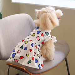 Dog Dress Cute Princess Lapel Top