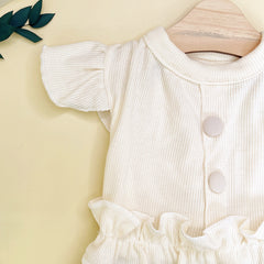 Starry Dog Dress with Cream Top and Tulle Skirt