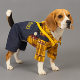 Dog Shirts Pet Lattice T-Shirt Overalls