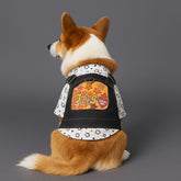 Denim Dog Vest Outfit with Cute Print Design