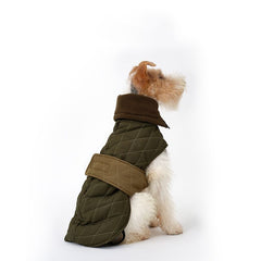 Pet Cape Two-Tone Quilted Warm Coat