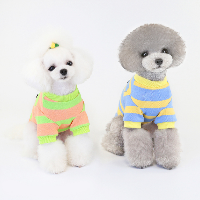 Dog Shirts Striped Sweater Autumn and Winter Clothing Pet