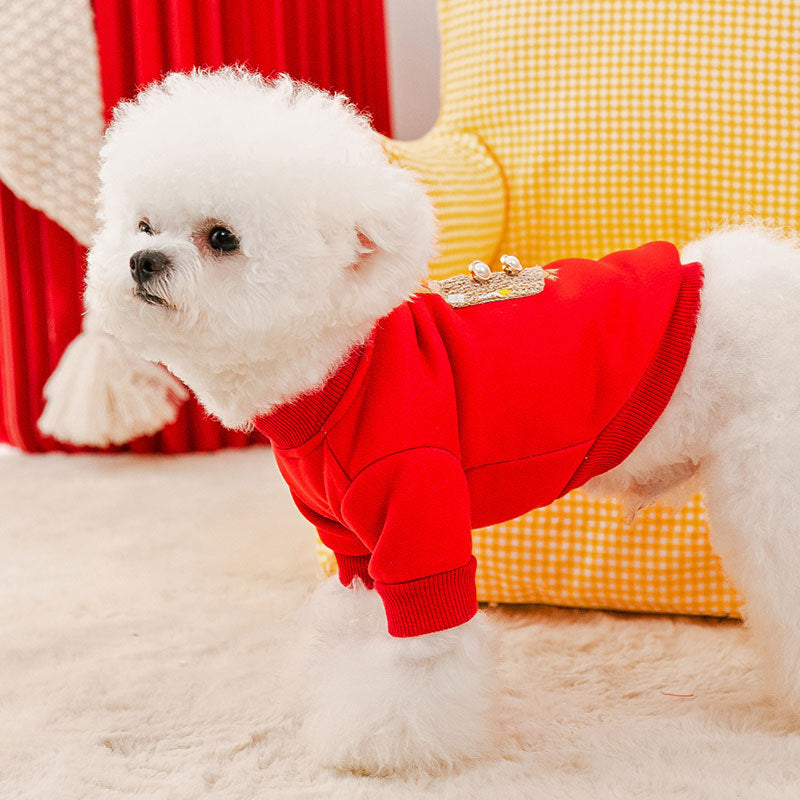 Dog Shirts Red New Year Pet Cute