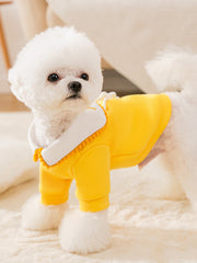 Dog Hoodie Pet Autumn Cute Sunflower Lapel