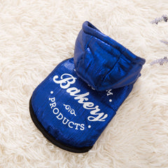 Dog Hoodie Blue Cool Vest Winter Warm  Coat